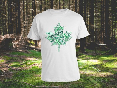 geocaching words leaf tshirt