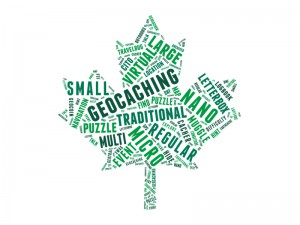 geocaching words leaf tshirt design